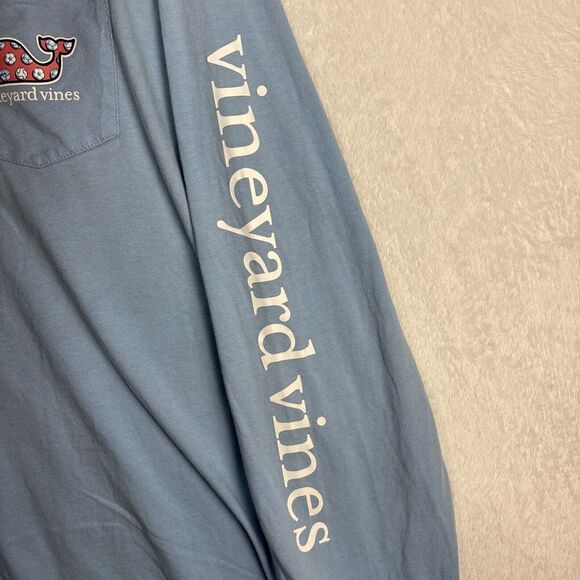 Vineyard Vines Men's Pocket Front Shirt L Blue USA Flag Martha's Vineyard - Picture 4 of 7